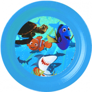 Okyanus Nemo Dory partileriniz için 15cm sticker baskı. Düz renkli kullan at kağıt ve plastik parti tabaklarıyla birlikte kullanabilirsiniz.  Fiyata tabak dahil değildir! Bu sticker ları düz renk poşet