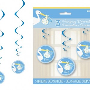 Baby Shower partileri ya da doğum odası süslemesi için ideal dekor. Tavana çift taraflı bant veya yapıştırma hamuru ile sabitleyeceğiniz bu bebek süsleri parti mekanını giydirmak için idealdir. Asıldığında 90cm uzunluğunda olan 3 adet asmalı parti süsü.