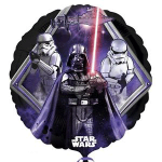 Star Wars temalı 18"/ 45cm folyo balon. Şişirilmeden teslim edilir. Helyum gazı doldurtarak uçan balon yaptırtabilirsiniz.