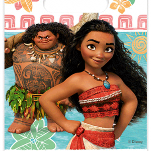 Moana temalı plastik mini hediye poşeti. Doğumgünü hediyeliklerini dağıtabilmek ve pinyata oyunu sonrasında minik misafirlerin şeker ve pinyata dolgularını toplayabilmesi için temanıza uygun hediye poşeti satın almayı unutmayın.